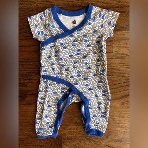 Tea Collection Kimono Wrap romper fish